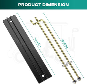 Golf Cart Battery Hold Down Plate with Rods