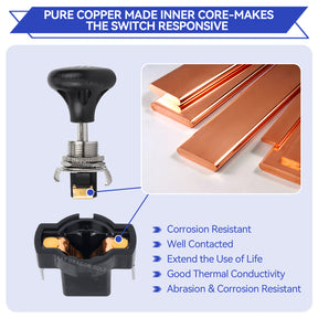 Universal Golf Cart Push Button Light Switch for Club Car Yamaha EZGO - 12Volt Light Switch, OEM #4034 | Drive-up