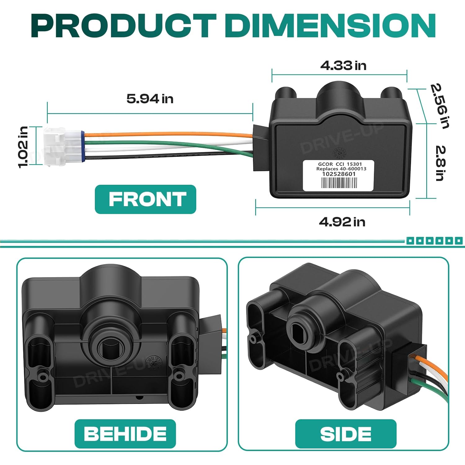 Golf Cart GCOR Accelerator Input Sensor for Club Car Precedent Gas Models | DRIVE UP