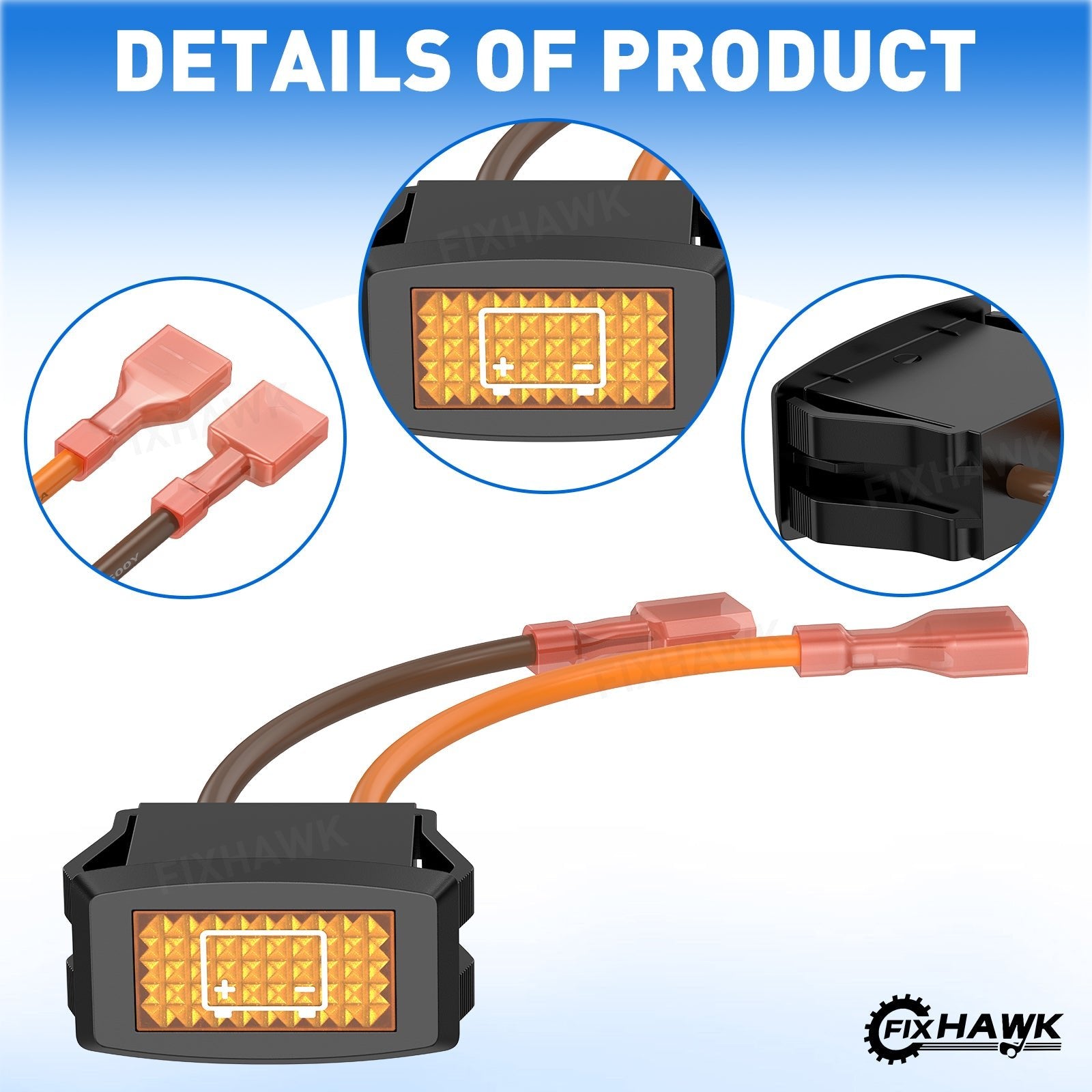 48 Volt Golf Cart Battery Light - Warning Light Replacement for Club Car Precedent | Drive - up - Drive - up