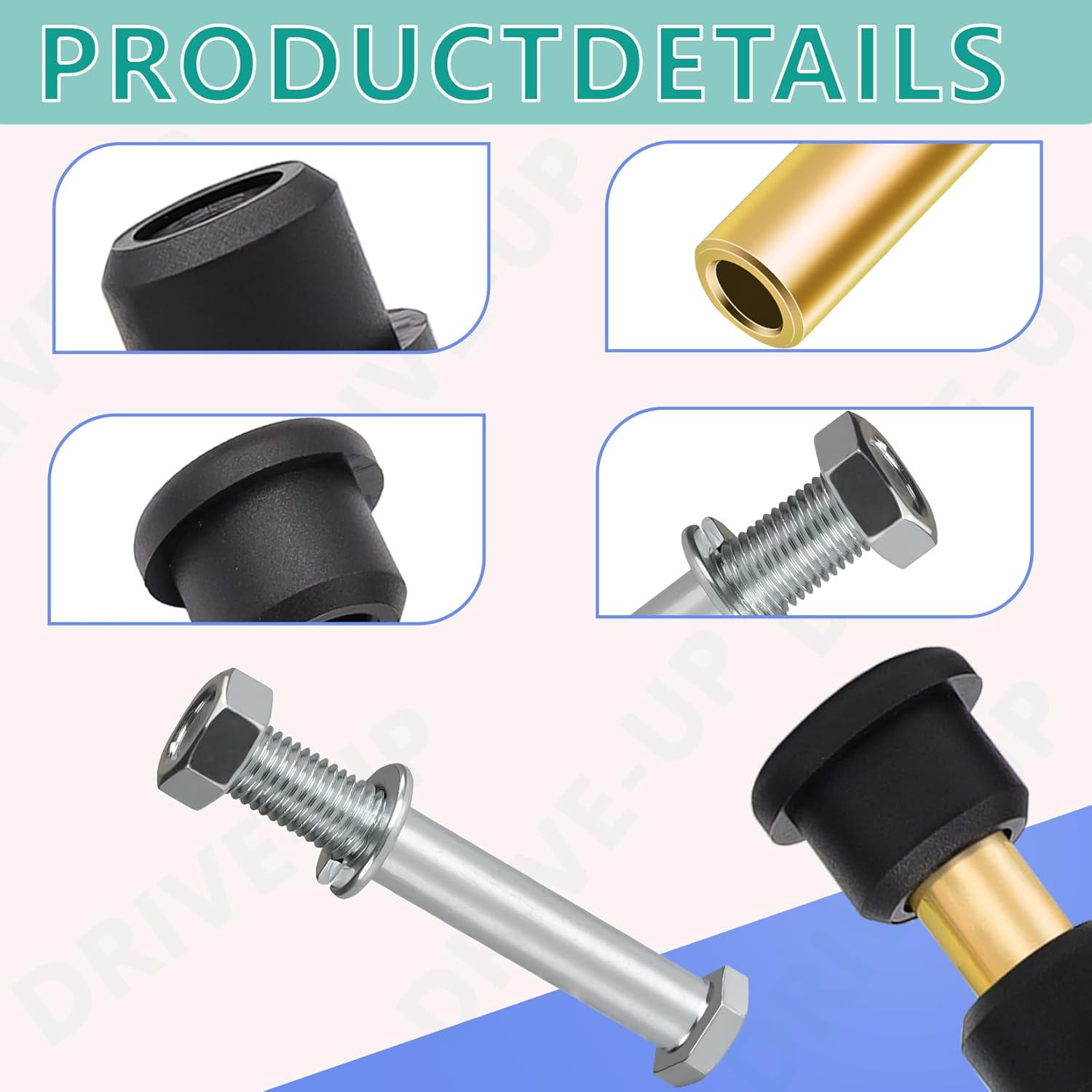 Rear Leaf Spring Bushing & Bolt Kit