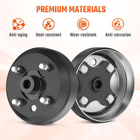 Heavy Duty Split Brake Drums Set for EZGO TXT Electric 1982-Up Golf Carts