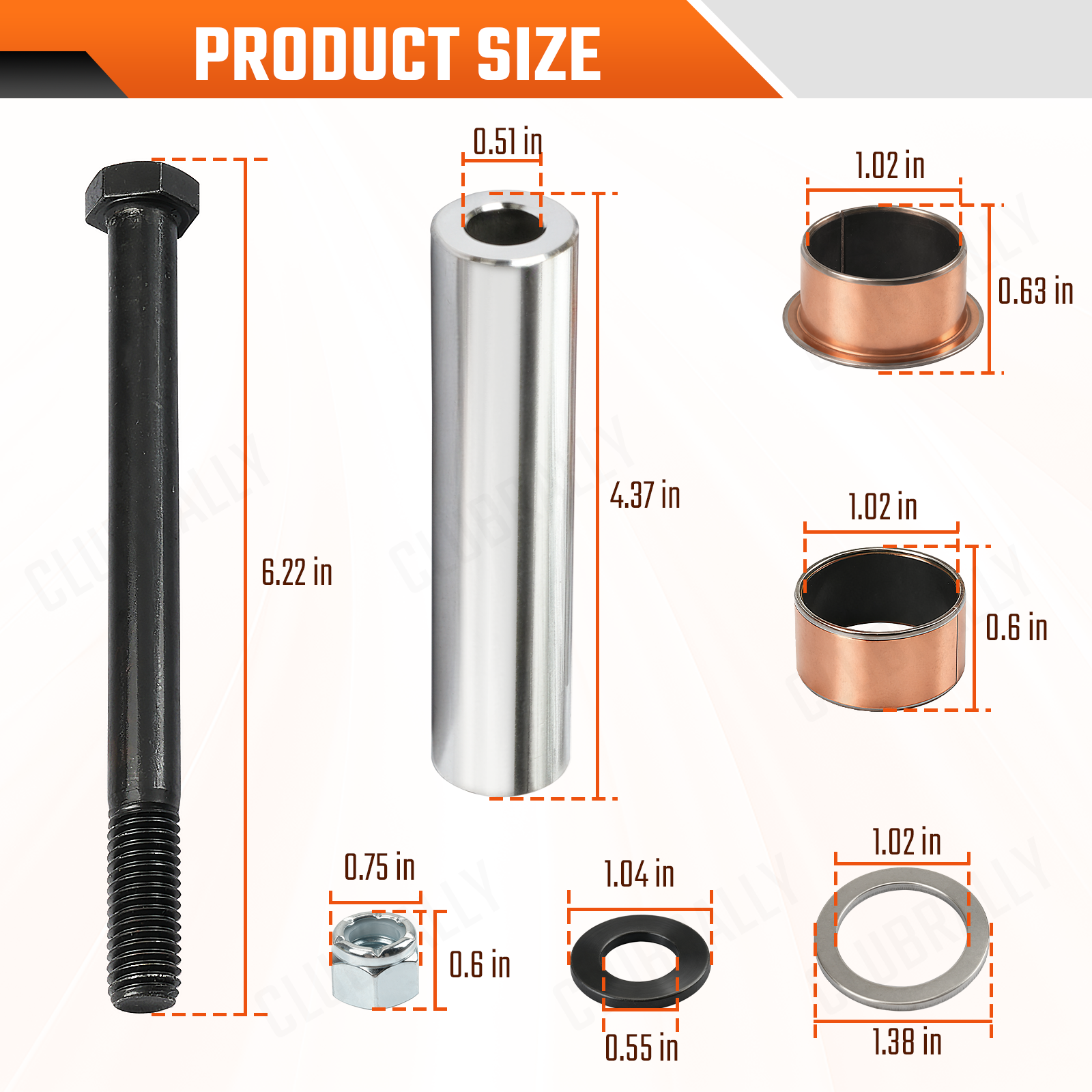 EZGO TXT/PDS Spindle Bushing and King Pin Kit