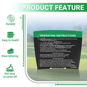 Club Car Steering Wheel & Dashboard Decal Kit