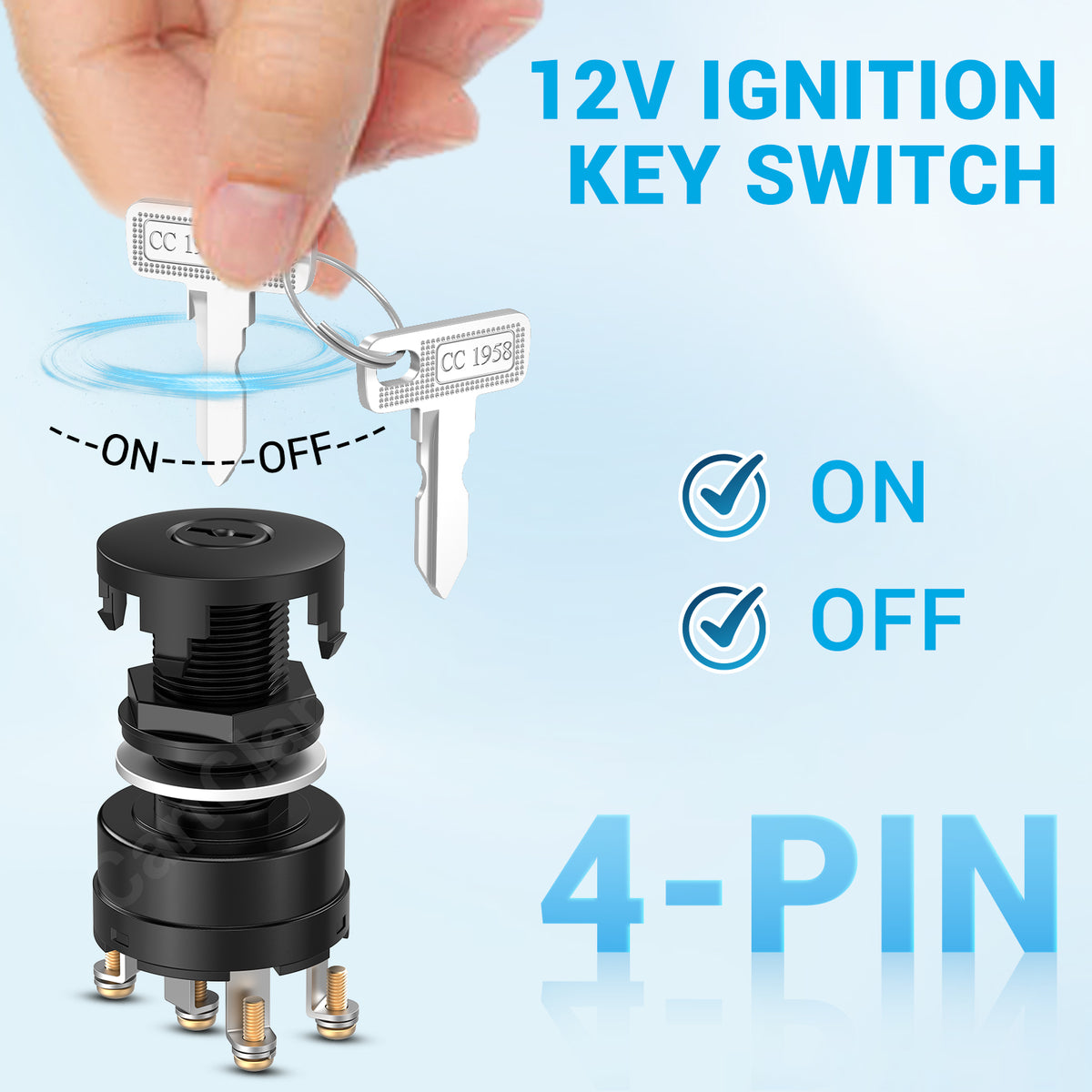 club car golf cart ignition switch