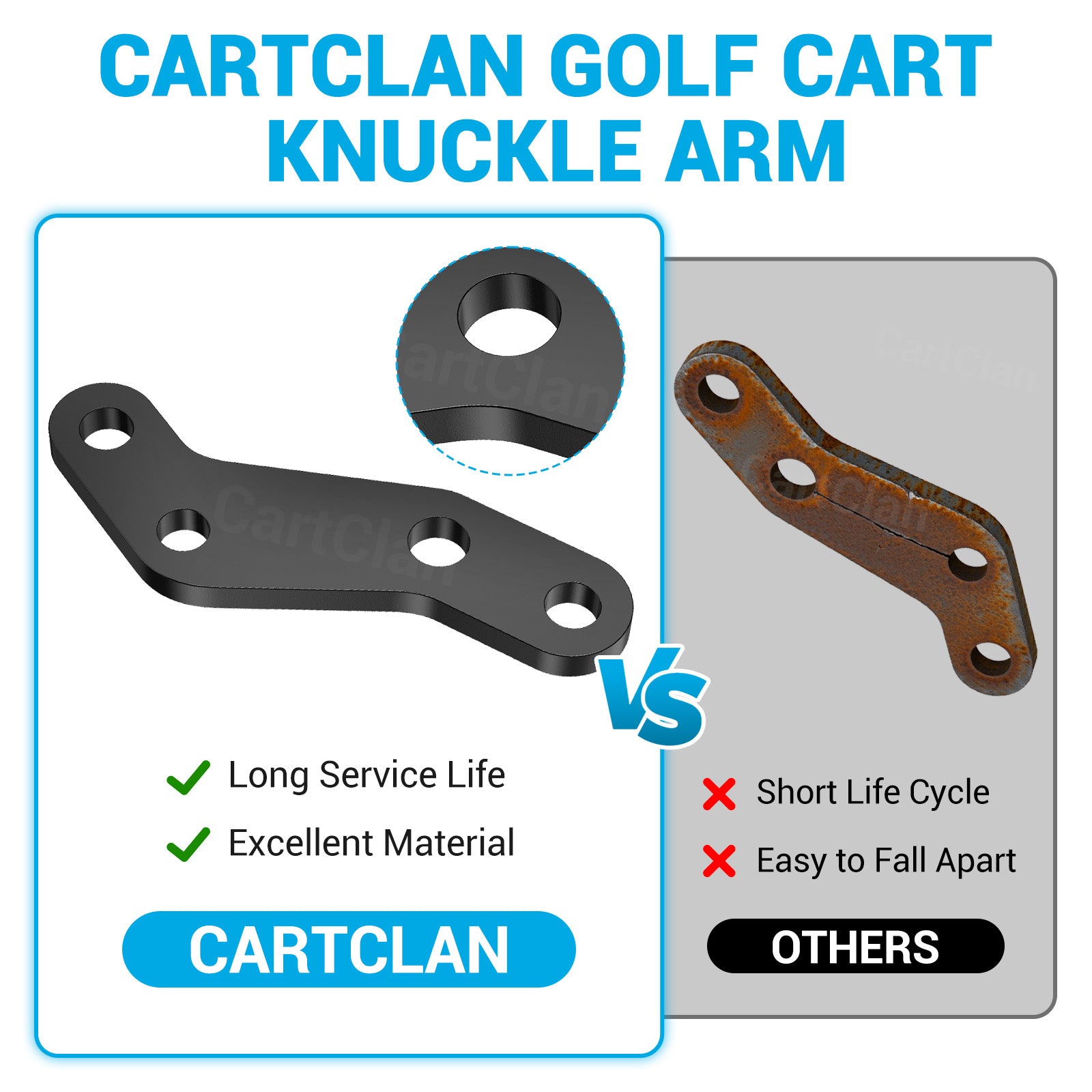 yamaha golf cart knuckle arm