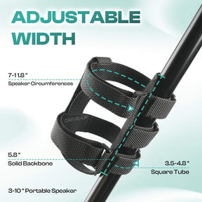 Universal Adjustable Strap Speaker Mount for Golf Carts & Electric Bikes