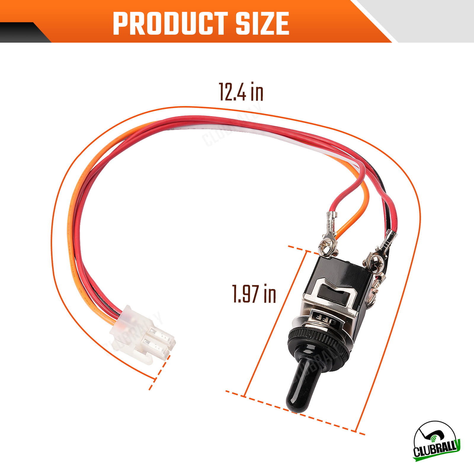 EZGO Golf Cart Run/Tow Switch with Connecting Wires