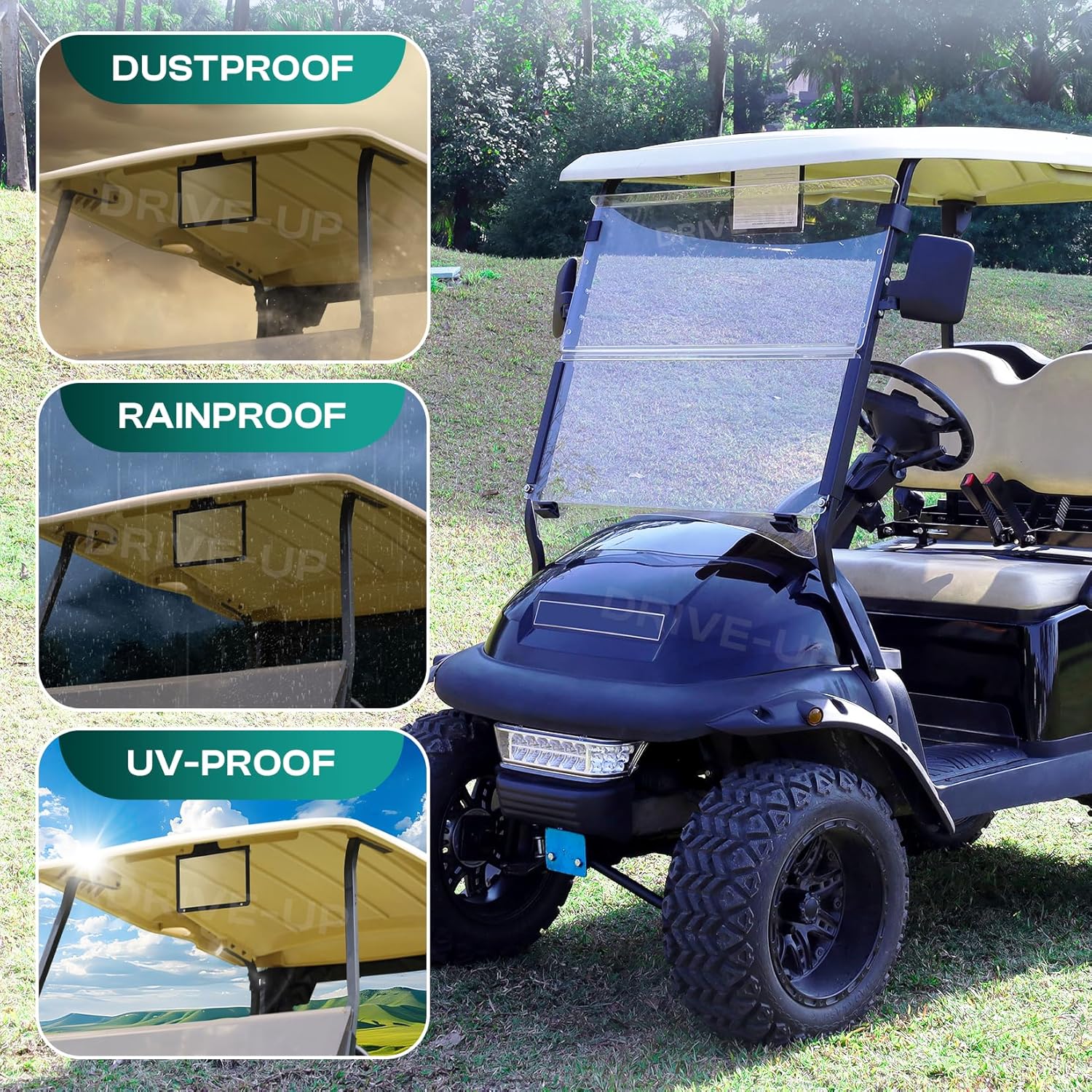 Message Card Holder for Club Car Golf Carts 10-Pack - Black | DRIVE UP