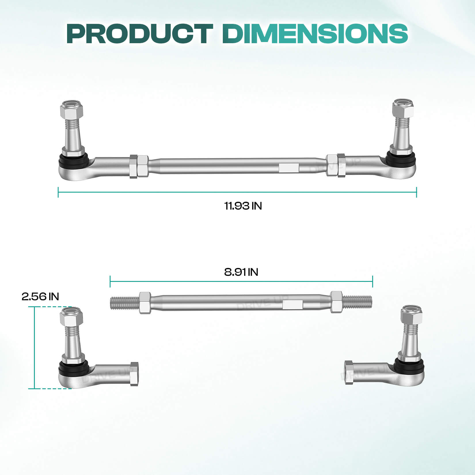 2 Pack Golf Cart Tie Rod Assembly for EZGO TXT