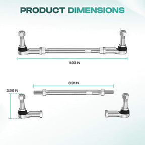 2 Pack Golf Cart Tie Rod Assembly for EZGO TXT