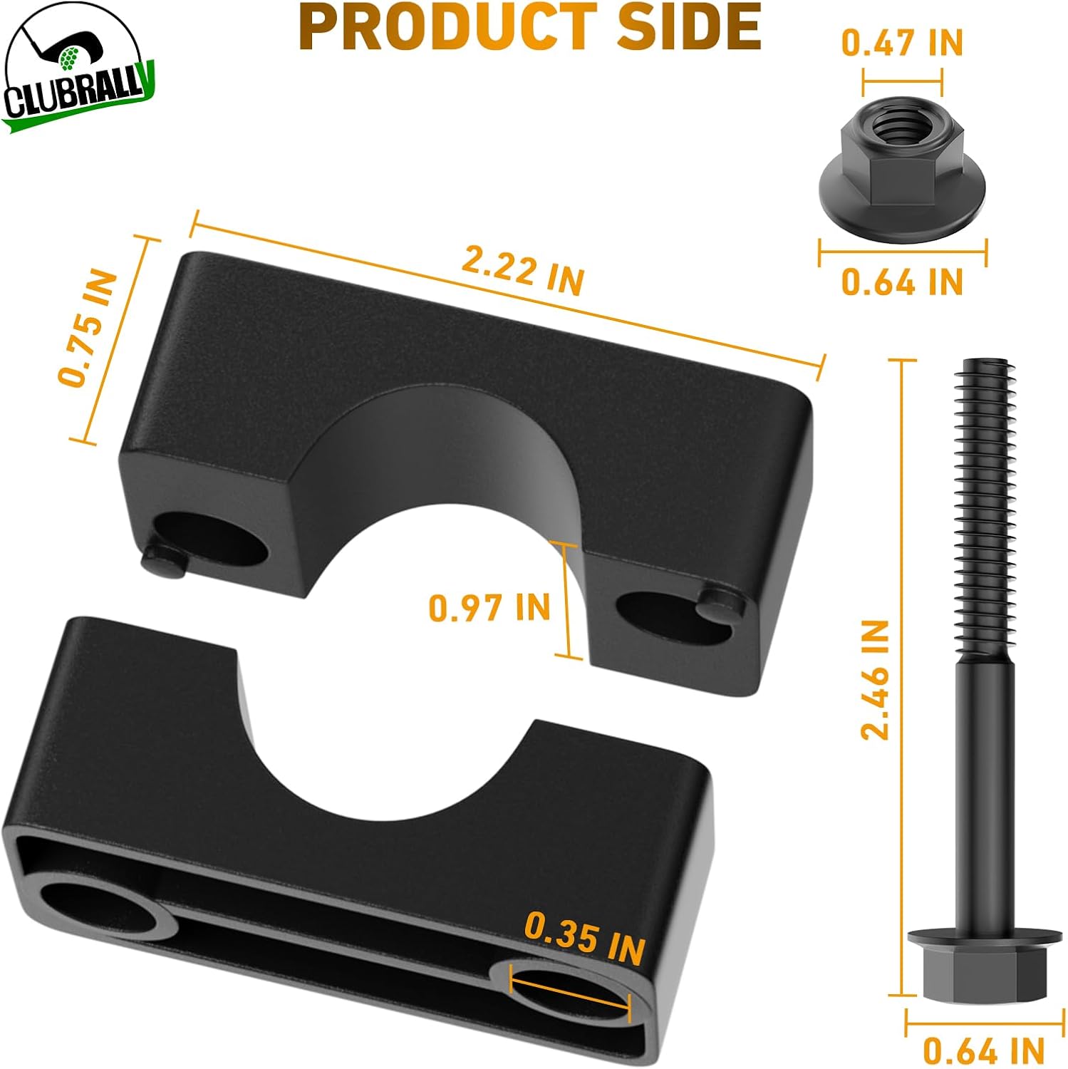 Golf Cart Brake Block & Mounting Hardware Kit for Club Car DS Carryall 1981-Up | DRIVE UP