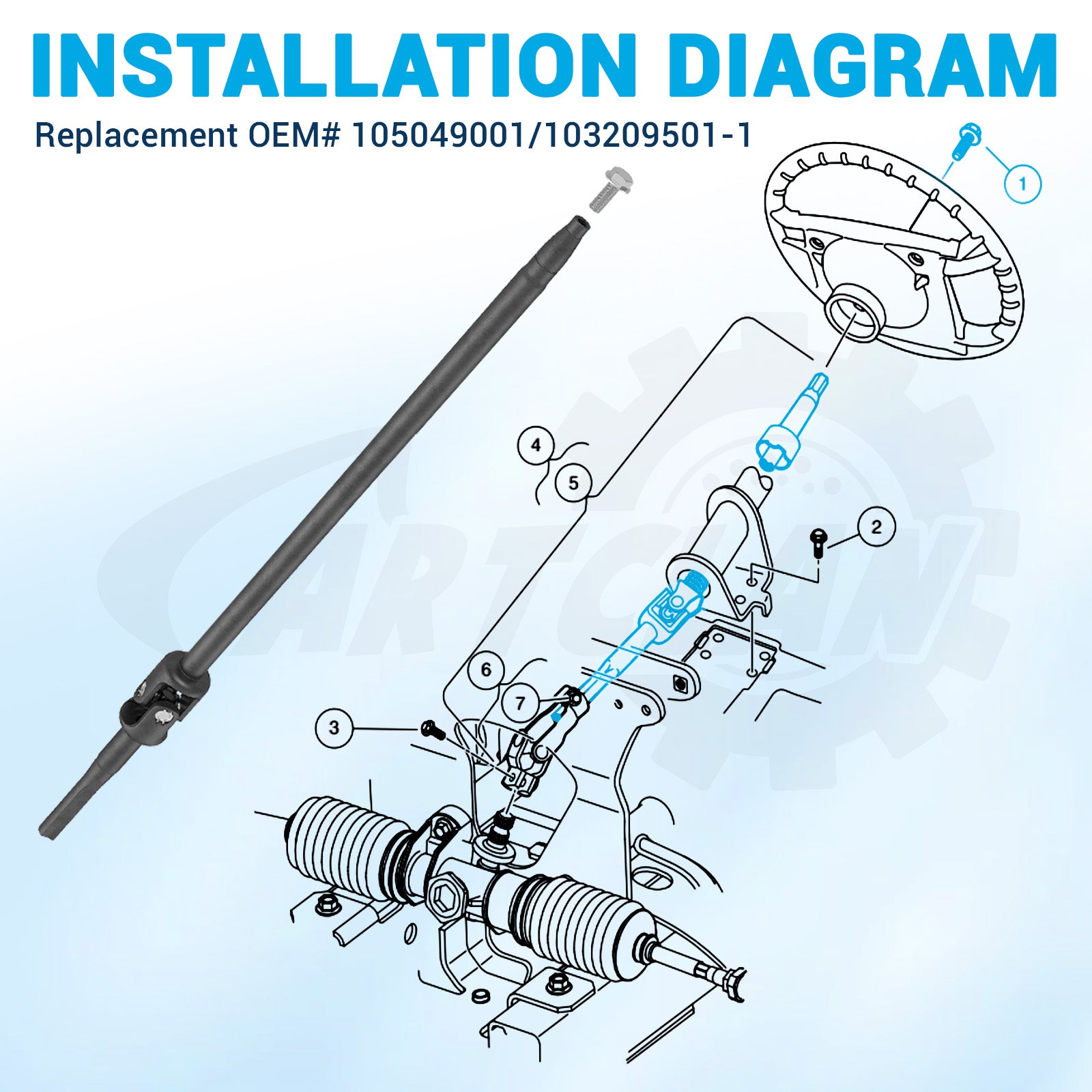 club car steering column