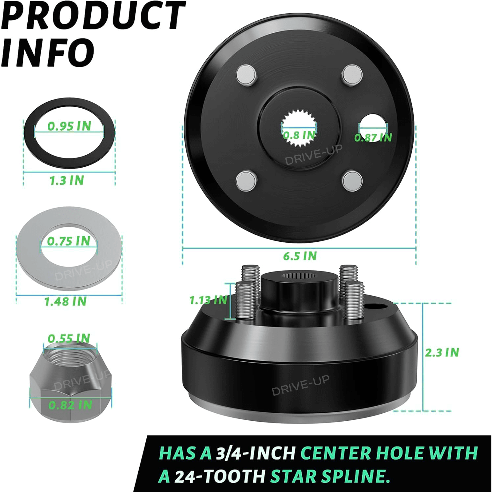 Golf Cart Brake Drum Hub Assembly for EZGO TXT