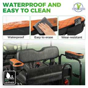 Golf Cart Armrests with Cup Holder and Phone Storage Pouch Fit Club Car EZGO Yamaha | Drive-up