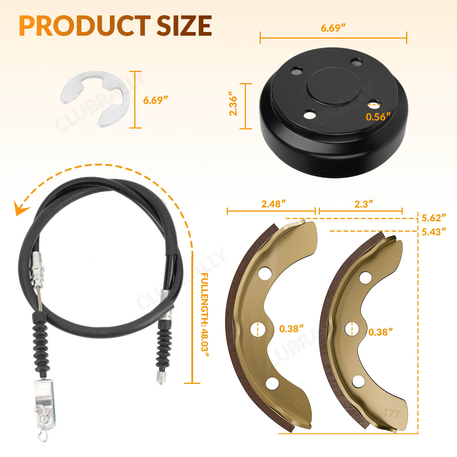 Club Car Brake Part Kit for DS