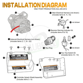 Golf Cart Speed Controller Wiring Harness, 35Pin Black Box 618950, 48V for 2012-2019 Elec EZGO RXV with Curtis Speed Controller Wiring Harness |Drive-up
