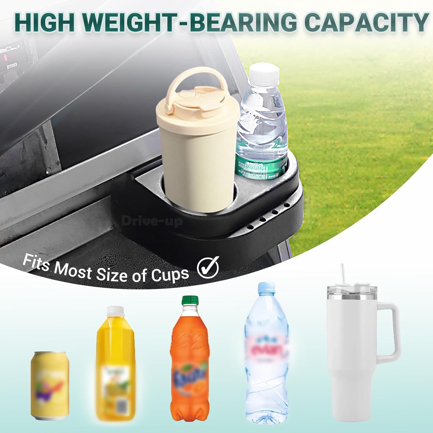 Dual Cup Holder Kit for Club Car DS Golf Carts