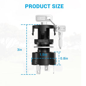 4-Pin Golf Cart Ignition Switch with Keys for Club Car Precedent Gas 2004-Up