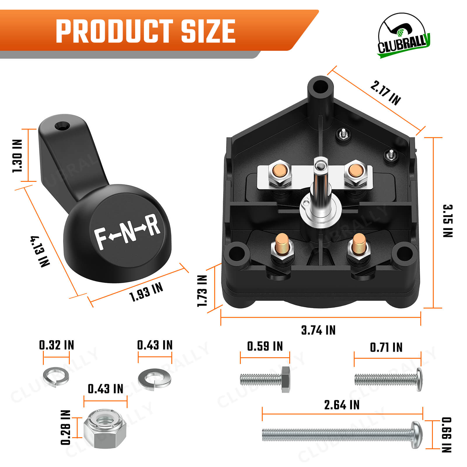 36 Volt Forward/Reverse Switch & Handle Kit for Club Car DS