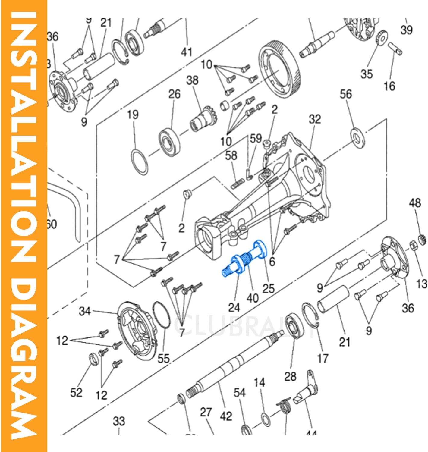 Golf Cart Input Shaft Kit for Yamaha G29 2007-2016