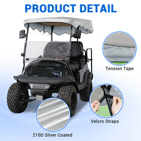 Golf Cart Roof Sun Shade Cover for Club Car Precedent 2 Passenger Models | Drive-up