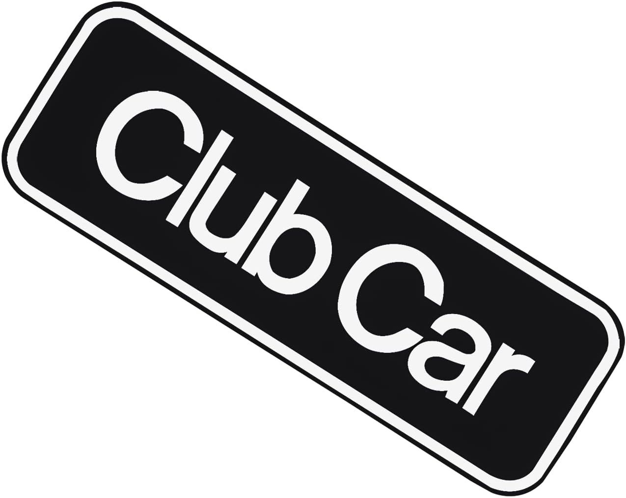 Name Plate for Club Car Onward Emblem Silver for Golf Cart-6.42" X 2.24" | Drive-up