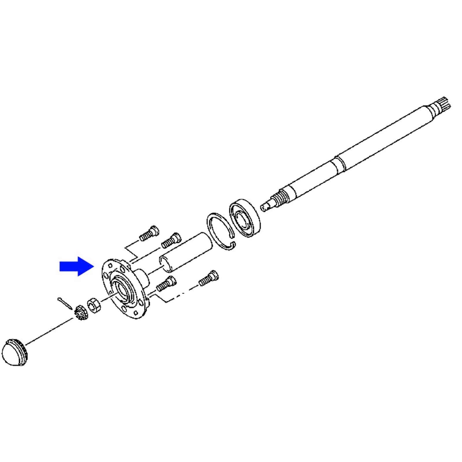 Yamaha Rear Wheel Hub Replacement for G29 Drive Golf Carts | Drive-up