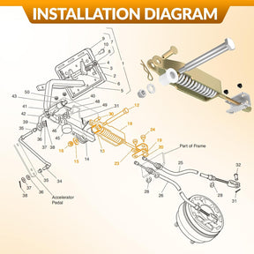 Golf Cart Brake Compensator Assembly Kit for EZGO TXT & Medalist 1994-Up | DRIVE UP