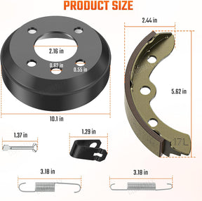 DRIVE UP Golf Cart Brake Drum/Hub and Brake Shoes Spring Kit Fits Club Car DS 1981-1994 4263,1011137 101146302 101816301