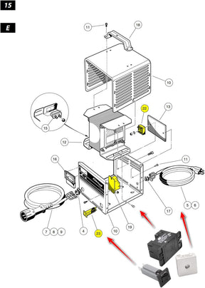 Golf Cart 48V Charger Repair Kit for Club Car