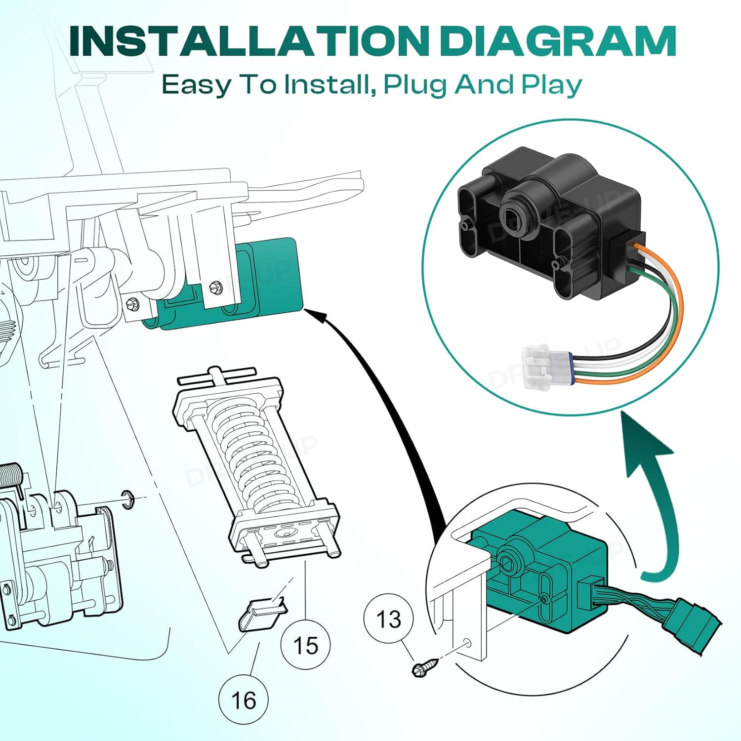 Golf Cart GCOR Accelerator Input Sensor for Club Car Precedent Gas Models | DRIVE UP
