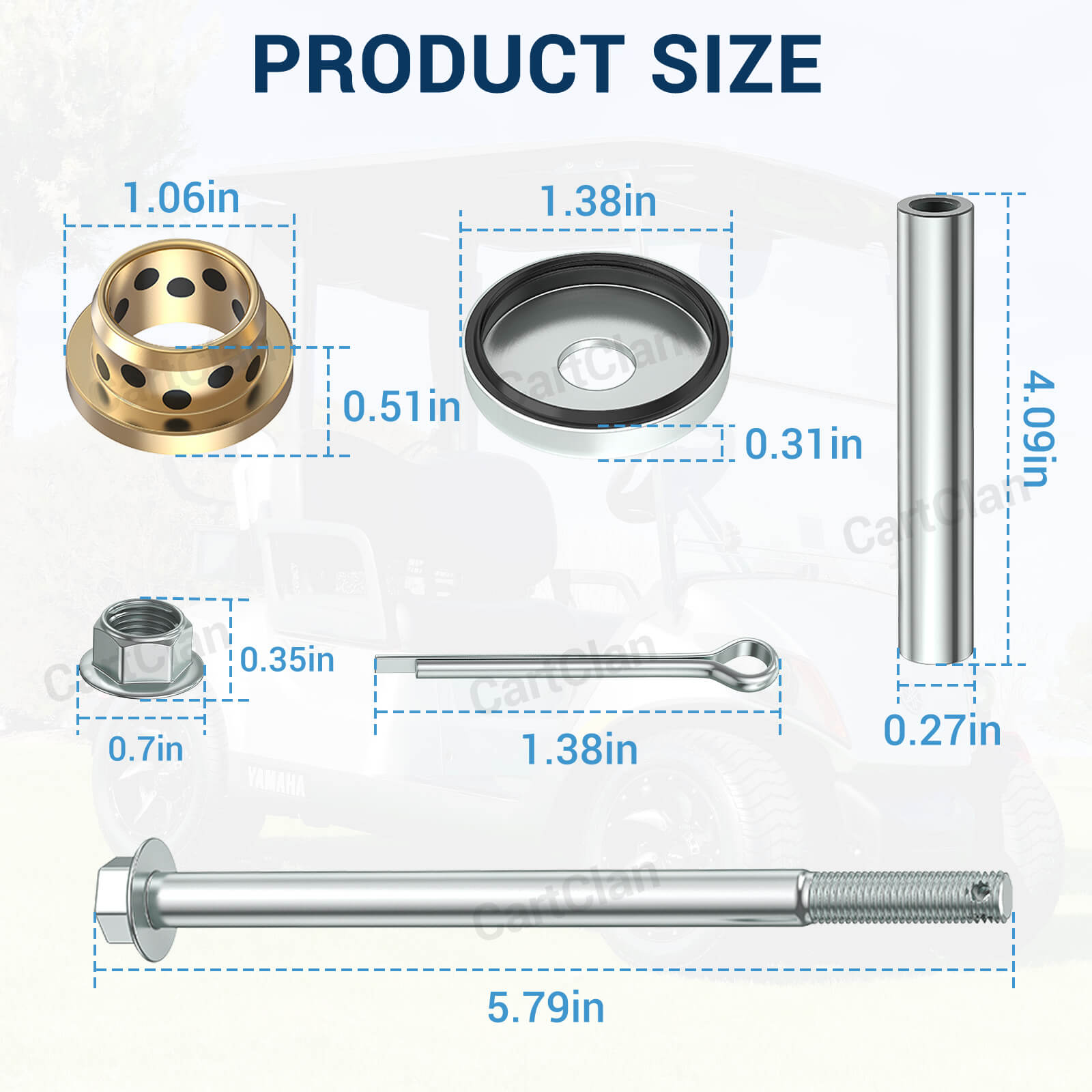Yamaha Golf Carts Spindle & King Pin Repair Kit