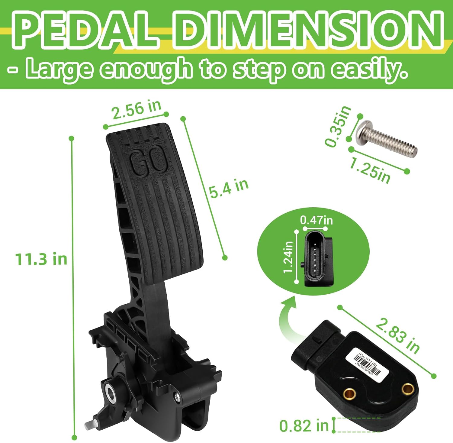 Golf Cart Accelerator Pedal Assembly with Throttle Sensor Kit for Club Car 2010-Up Precedent/Tempo/Onward - DRIVE UP