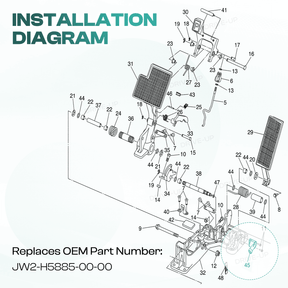 Yamaha Golf Cart Accelerator Pedal Throttle Sensor for G29 Models | Drive-up