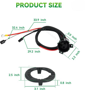 48V Golf Cart Charger Receptacle with Socket Trim for Club Car Precedent 2004-2013