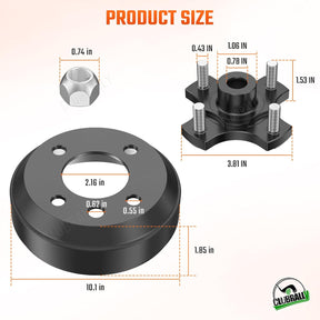 Heavy Duty Split Brake Drums Set for EZGO TXT Electric 1982-Up Golf Carts