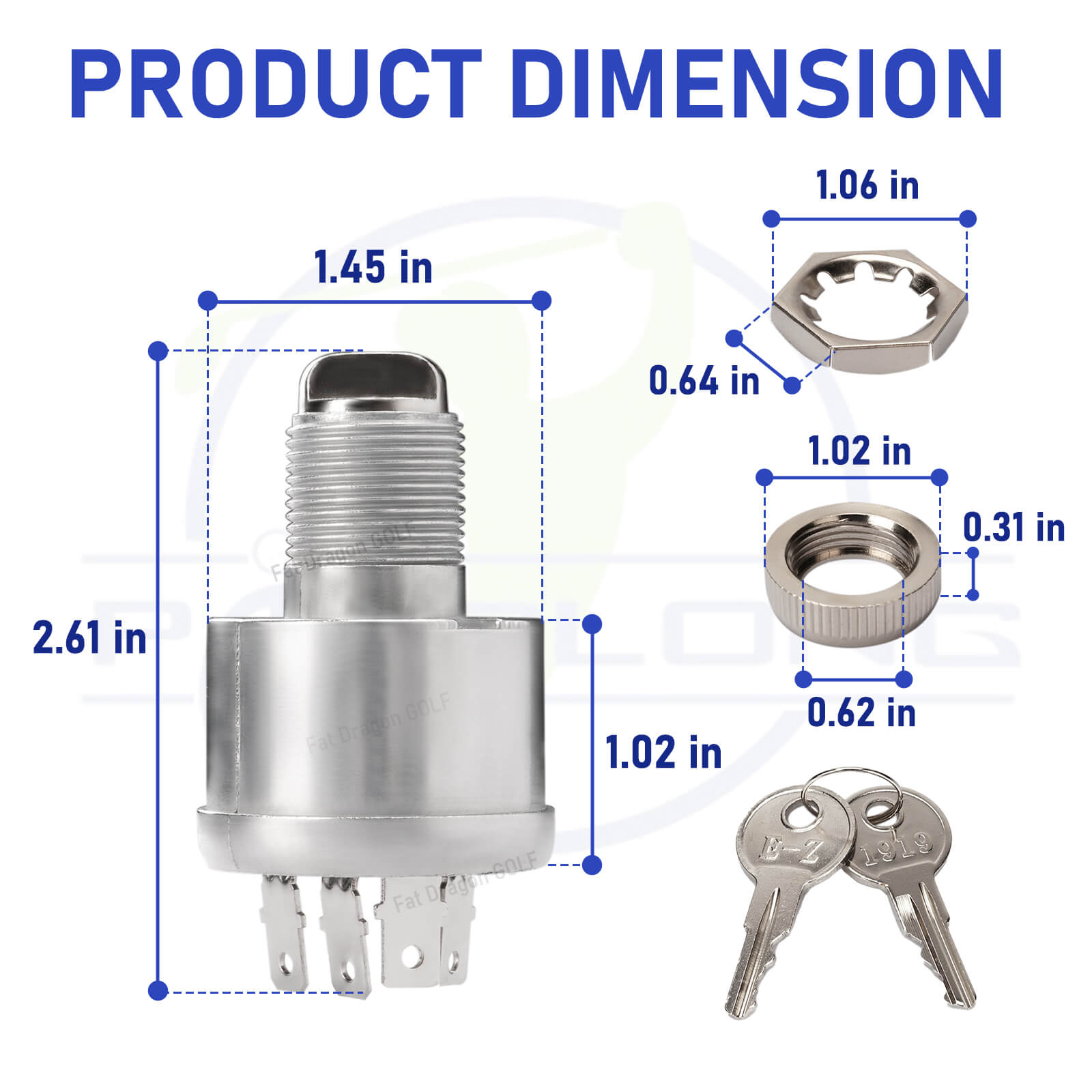 EZGO start switch with keys