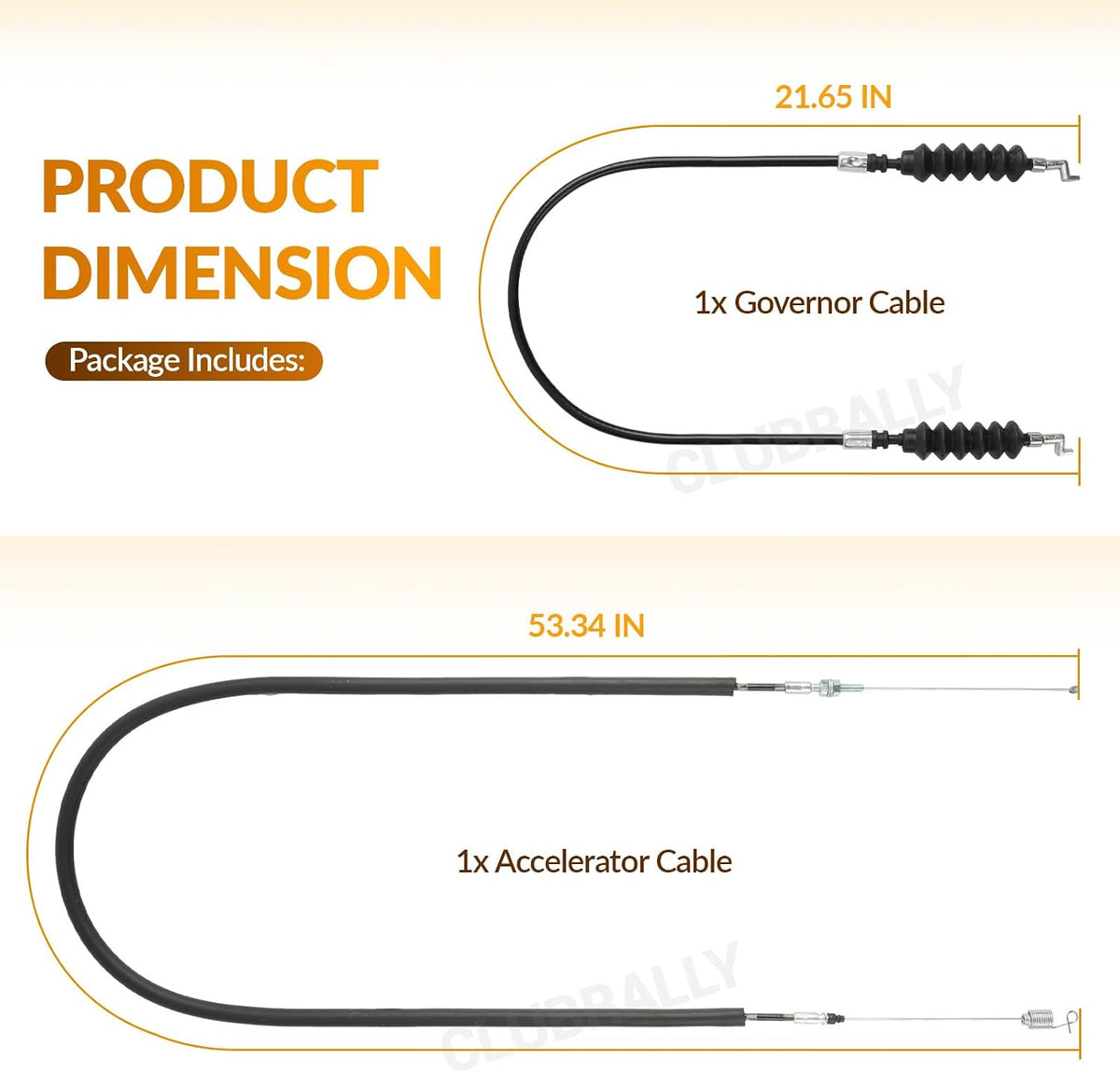 Precedent 2004-2011 Governor & Accelerator Throttle Cable for Club Car | DRIVE UP
