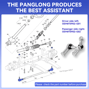 EZGO Tie Rod Ends Kit for TXT Golf Carts 2001-Up | Drive-up