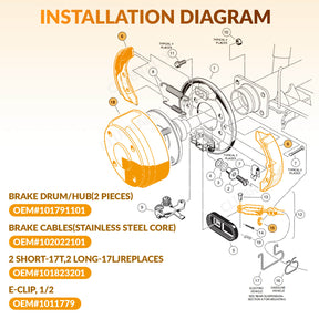 Club Car Brake Part Kit for DS