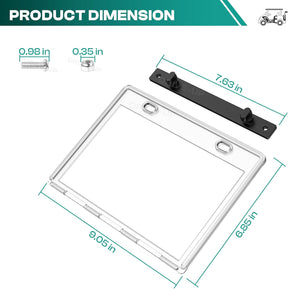 Transparent Hinged Message Holder for Club Car Golf Carts