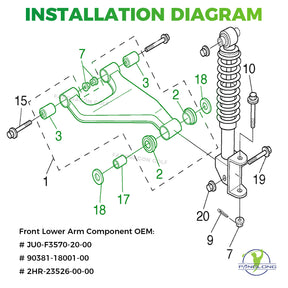 Front Lower Control Arm for Yamaha 
