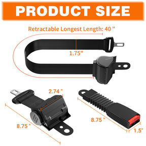 Universal golf cart seat belt