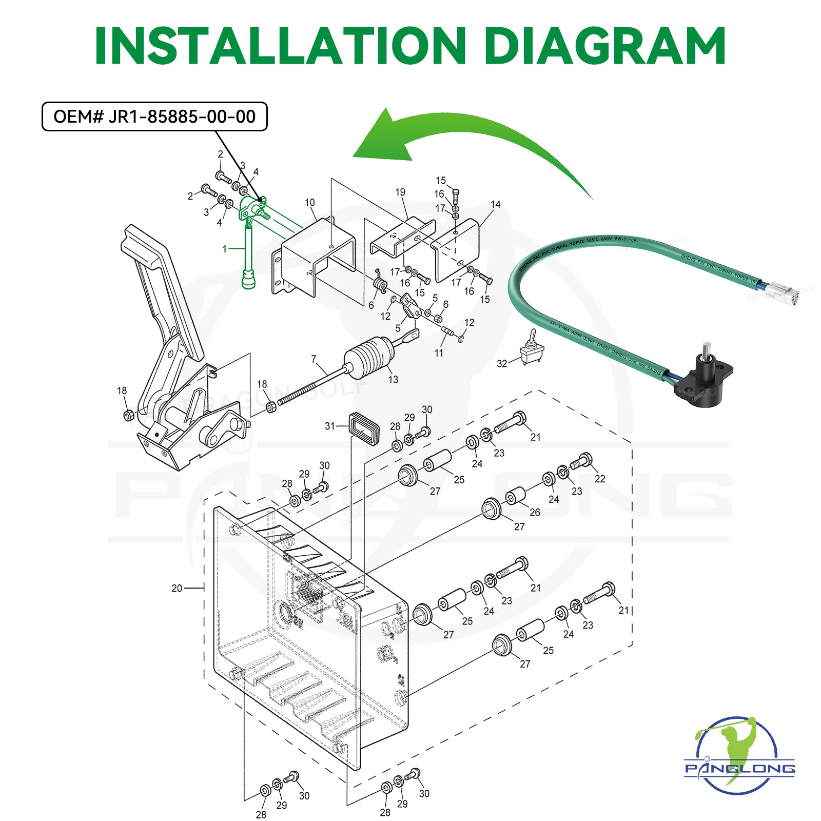 yamaha golf cart throttle sensor