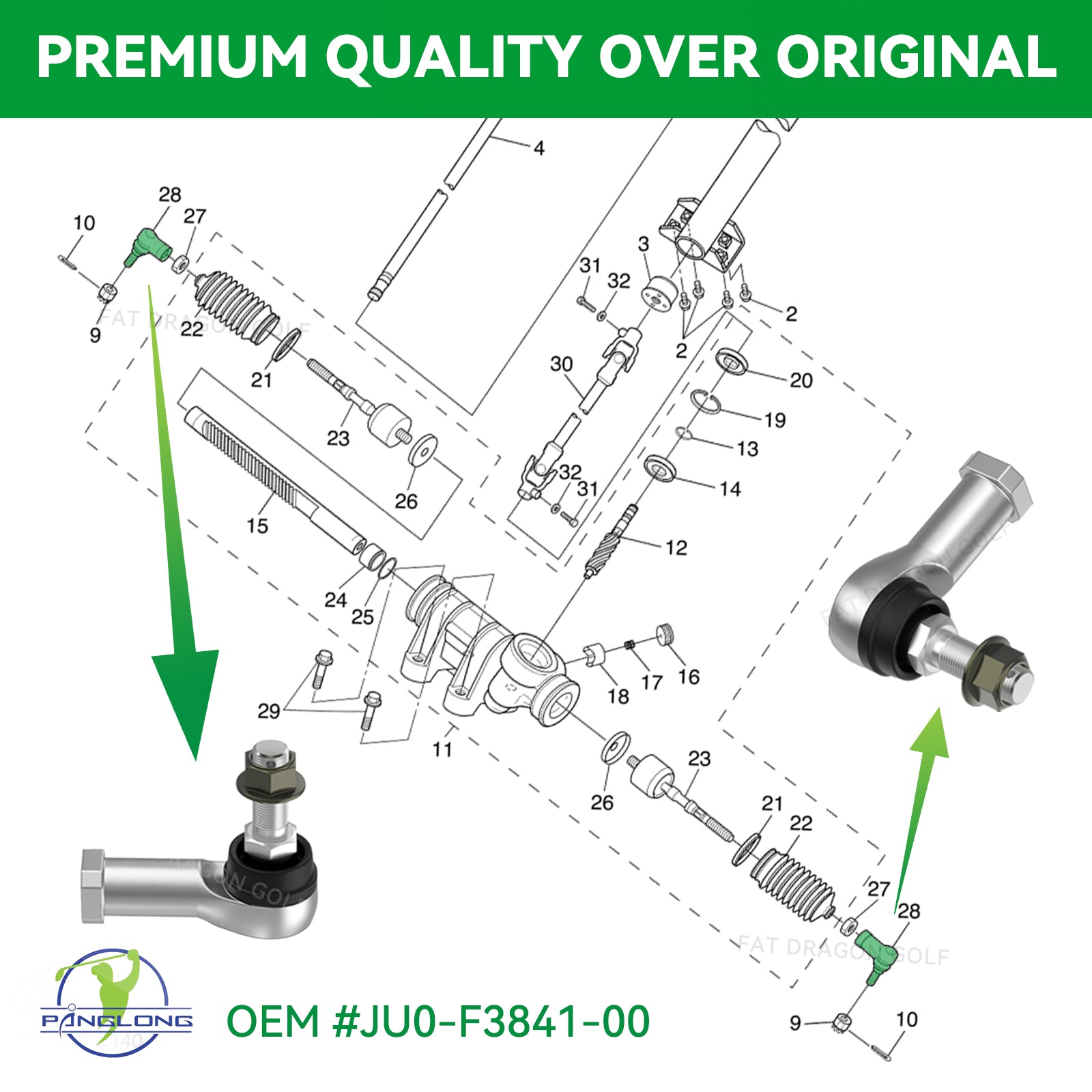  Yamaha Golf Cart Tie Rod Ends