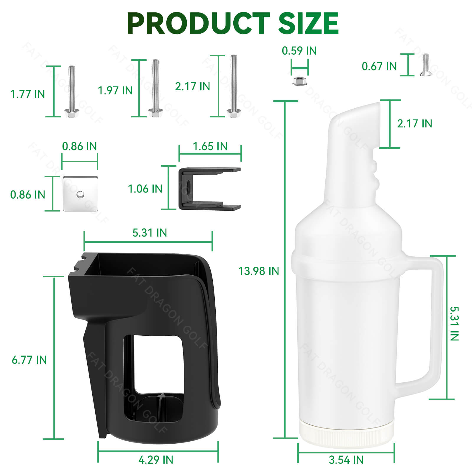 No-Drill Universal Golf Sand Bottles with Handle