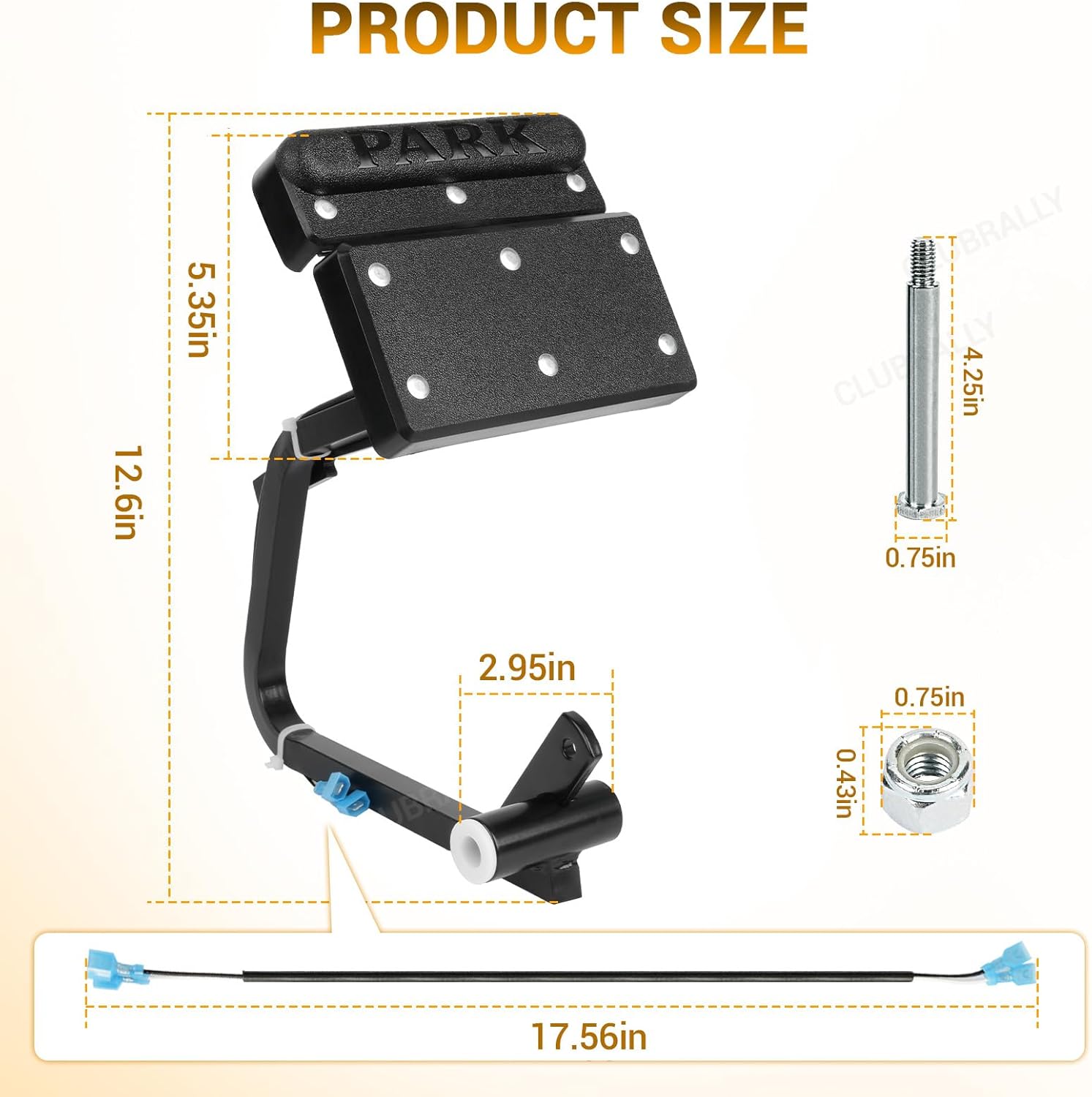 EZGO Brake Pedal Assembly with Brake Light Wire