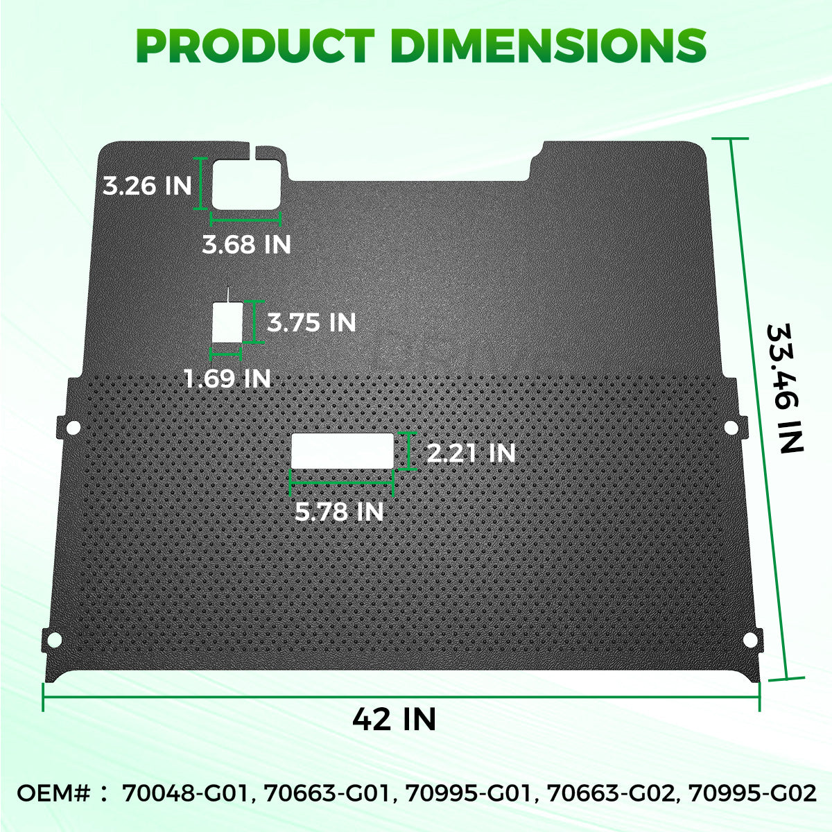 Golf Cart Floor Mat Full Coverage 