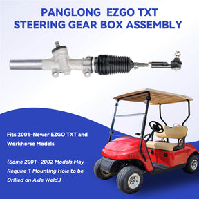 EZGO Steering Rack, EZGO TXT Steering Box with Ball Joint and Latch, Suitable for 2001-Newer EZGO TXT and Workhorse | Drive-up